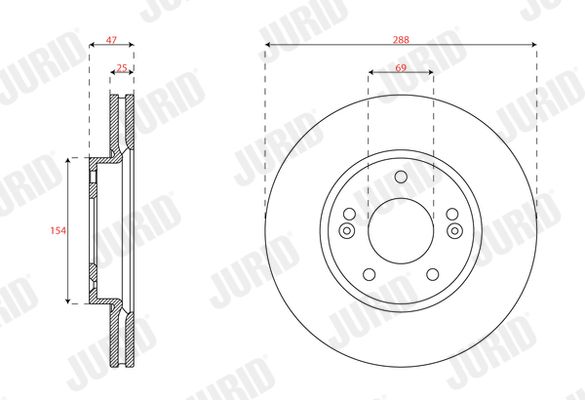 JURID 563579JC Brake Disc