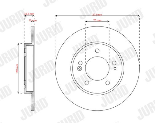 JURID 563614JC Brake Disc