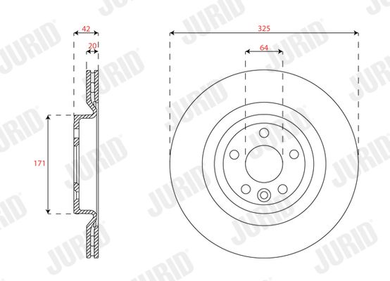 JURID 563639JC Brake Disc