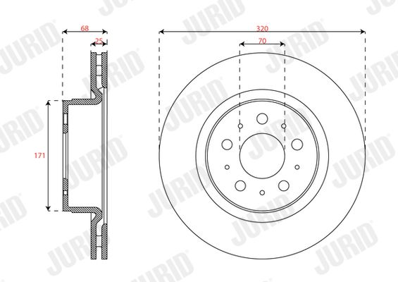 JURID 563658JC Brake Disc