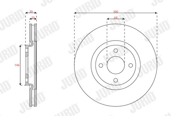 JURID 563687JC Brake Disc