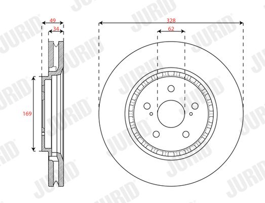JURID 563707JC Brake Disc