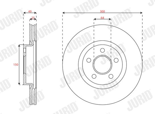 JURID 563708JC Brake Disc