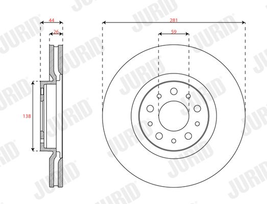 JURID 563719JC Brake Disc