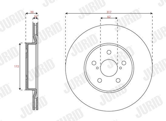 JURID 563745JC Brake Disc