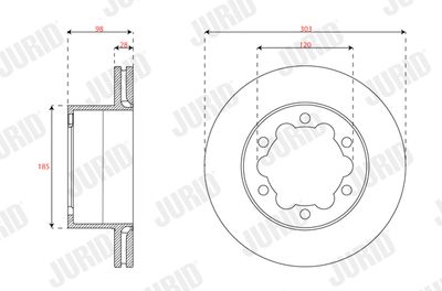 Brake Disc JURID 563750JC-1