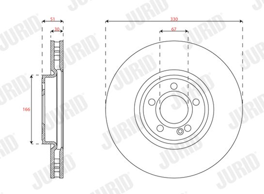 JURID 563754JC-1 Brake Disc