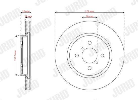 JURID 563816JC Brake Disc