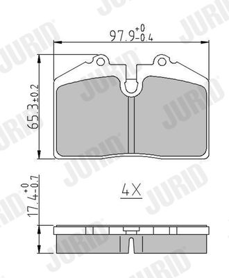 Brake Pad Set, disc brake JURID 571348J