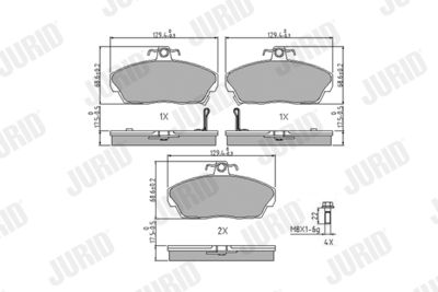 Brake Pad Set, disc brake JURID 571438J