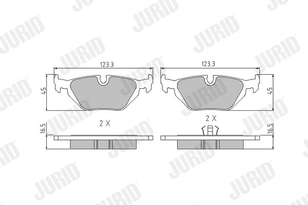 JURID 571527J Brake Pad Set, disc brake