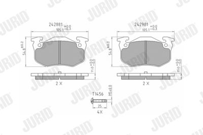 Brake Pad Set, disc brake JURID 571747J