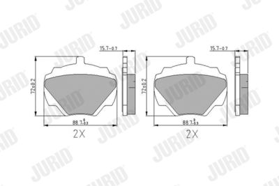 Brake Pad Set, disc brake JURID 571803J