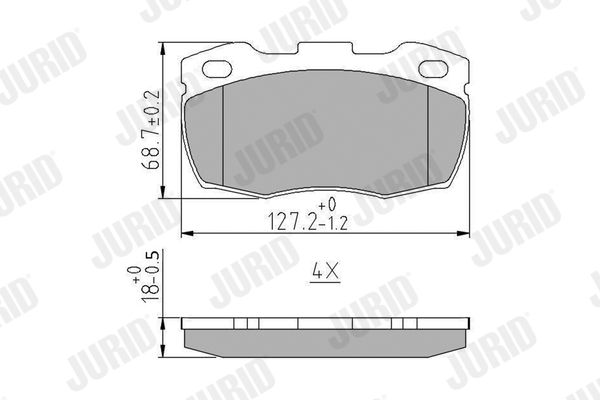 JURID 571827J Brake Pad Set, disc brake
