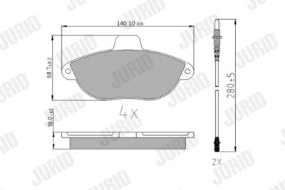 Brake Pad Set, disc brake JURID 571843J