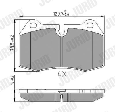 Brake Pad Set, disc brake JURID 571852J