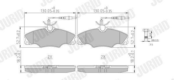 JURID 571897J Brake Pad Set, disc brake