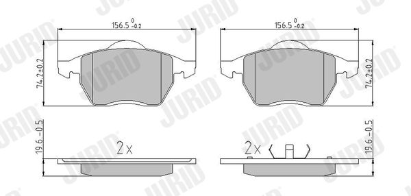 JURID 571900J Brake Pad Set, disc brake