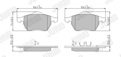 Brake Pad Set, disc brake JURID 571900J