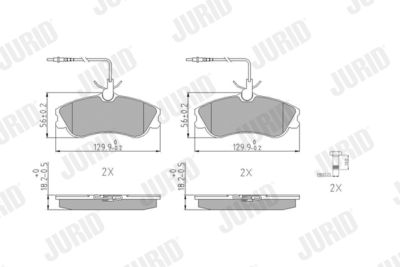 Brake Pad Set, disc brake JURID 571919J