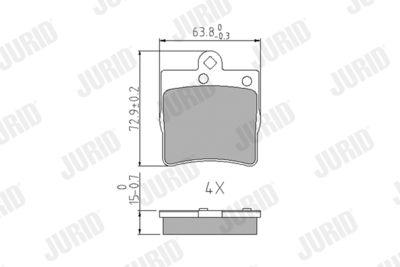 Brake Pad Set, disc brake JURID 571925J