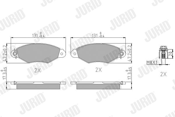 JURID 571931J Brake Pad Set, disc brake