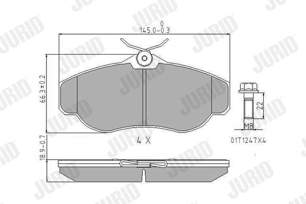 JURID 571937J Brake Pad Set, disc brake