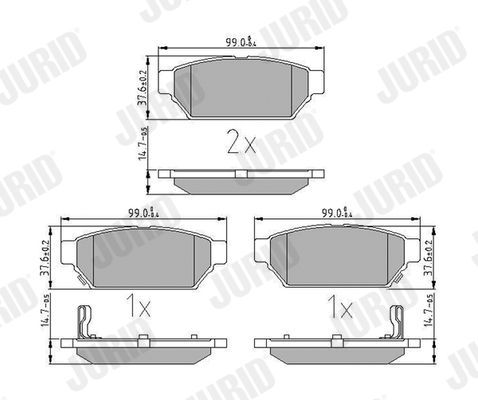 JURID 571943J Brake Pad Set, disc brake