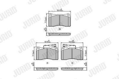 Brake Pad Set, disc brake JURID 571952J