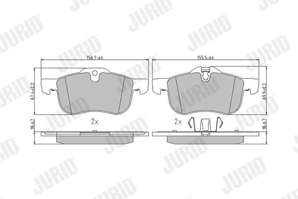 JURID 571980J Brake Pad Set, disc brake