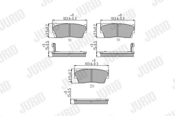 JURID 572166J Brake Pad Set, disc brake