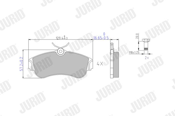 JURID 572310J Brake Pad Set, disc brake