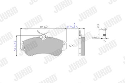 Brake Pad Set, disc brake JURID 572310J