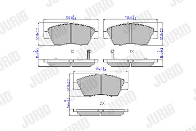 Brake Pad Set, disc brake JURID 572340J