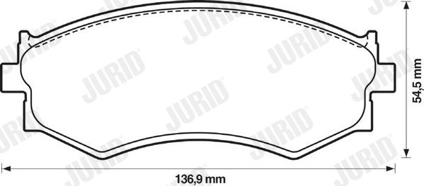 JURID 572343J Brake Pad Set, disc brake