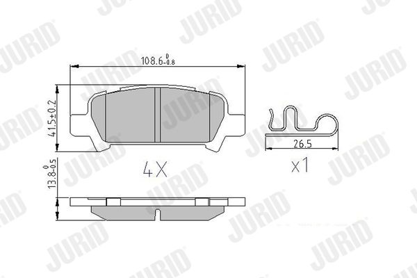 JURID 572424J Brake Pad Set, disc brake