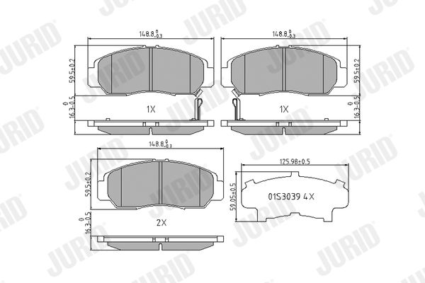 JURID 572449J Brake Pad Set, disc brake