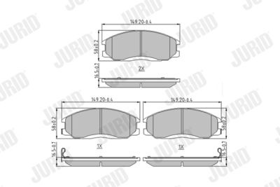 Brake Pad Set, disc brake JURID 572453J