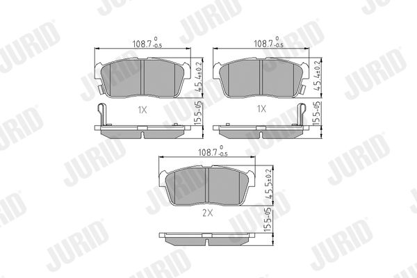 JURID 572471J Brake Pad Set, disc brake