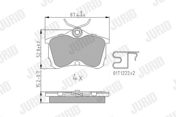 JURID 572478J Brake Pad Set, disc brake