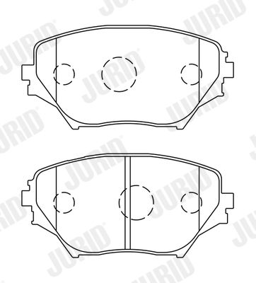 Brake Pad Set, disc brake JURID 572487J