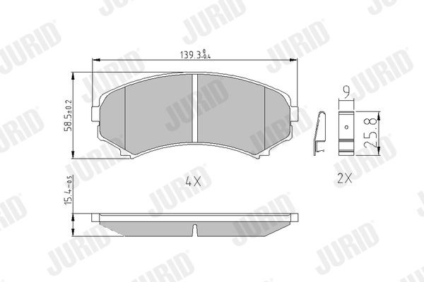 JURID 572497J Brake Pad Set, disc brake