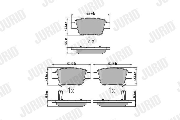 JURID 572516J Brake Pad Set, disc brake