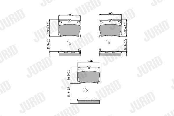 JURID 572519J Brake Pad Set, disc brake