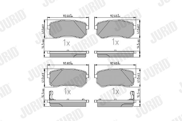 JURID 572527J Brake Pad Set, disc brake
