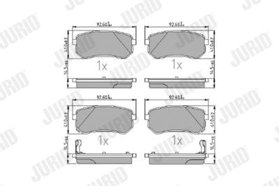 Brake Pad Set, disc brake JURID 572527J