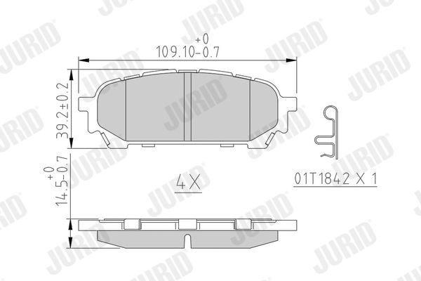 JURID 572529J Brake Pad Set, disc brake