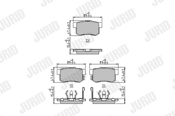 JURID 572544J Brake Pad Set, disc brake