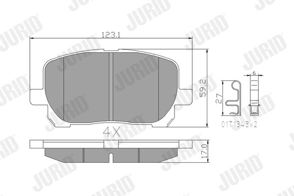 JURID 572546J Brake Pad Set, disc brake