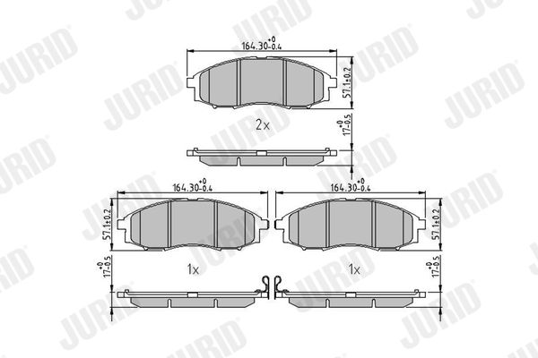 JURID 572551J Brake Pad Set, disc brake
